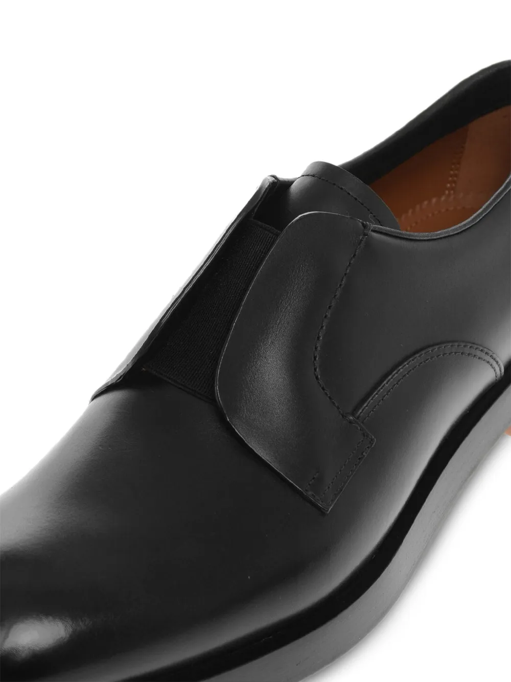Zegna Derby schoenen met elastisch inzetstuk Zwart