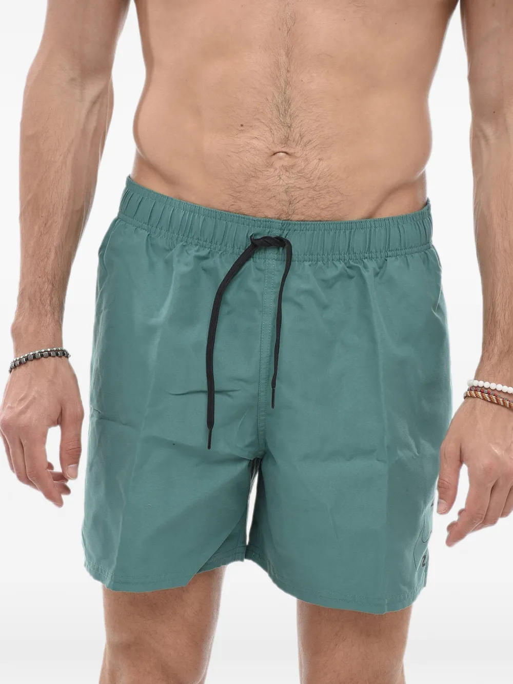 Nike Drawstring Elasticated-waist Swim Shorts In Green
