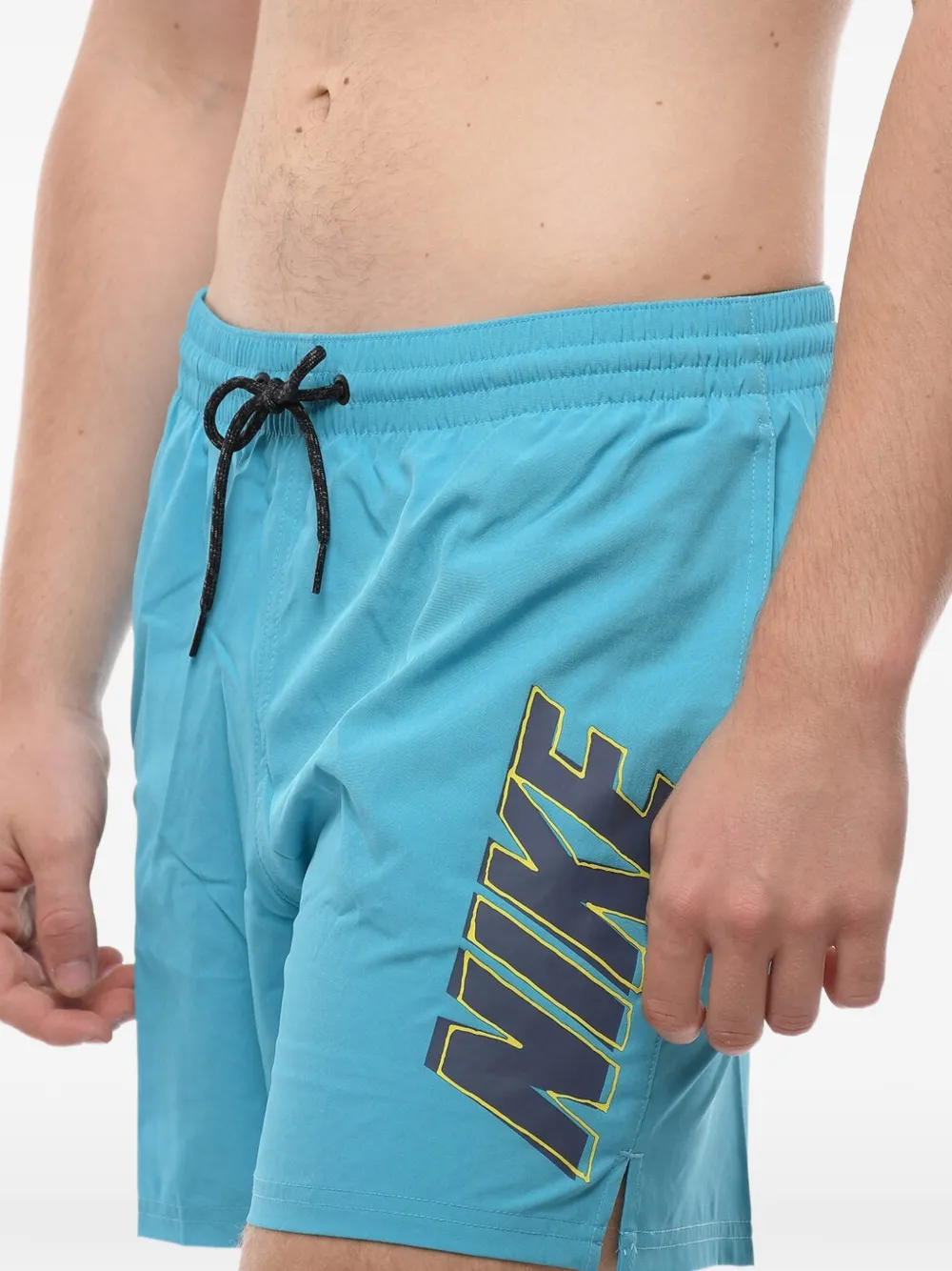 Nike Logo-print Swim Trunks In Blue