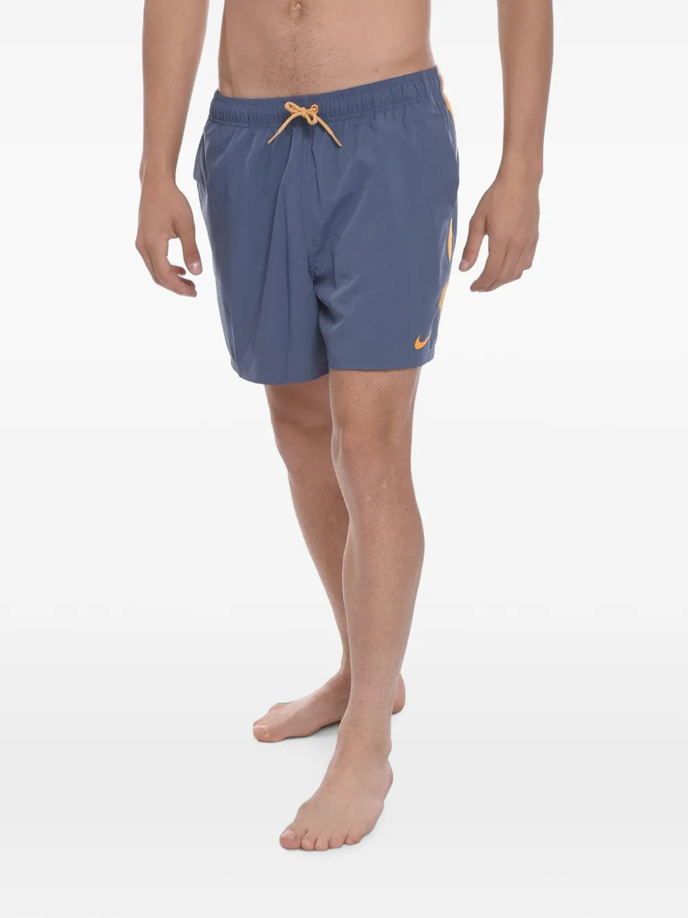 Nike Swim Logo-print Elasticated-waist Swim Shorts In Blue