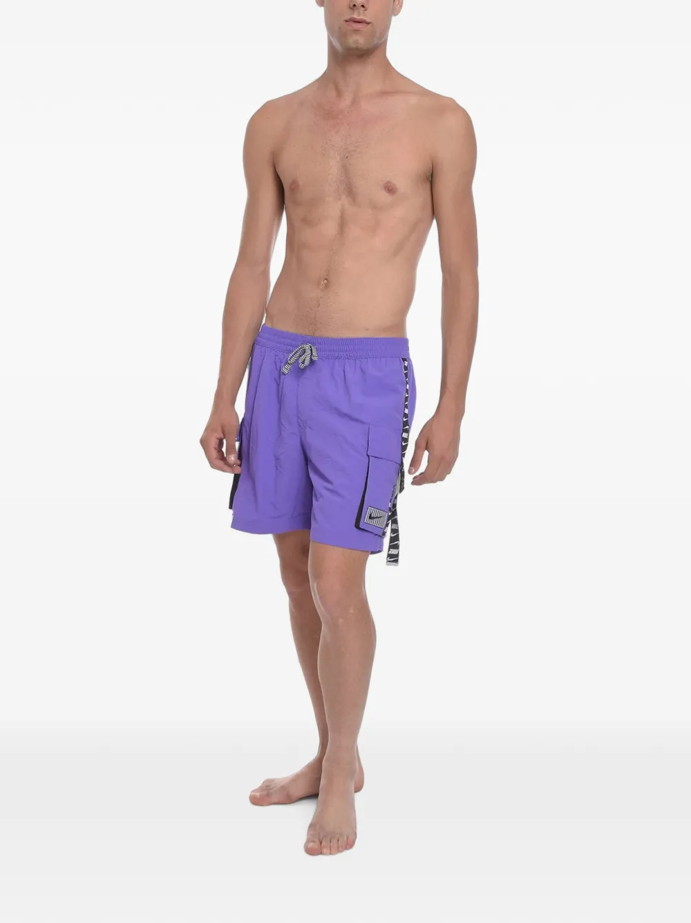 Nike Cargo-pocket Swim Shorts In Purple