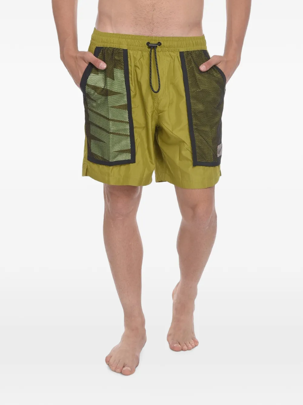 Nike Mesh-pocket Drawstring Swim Shorts In Grün