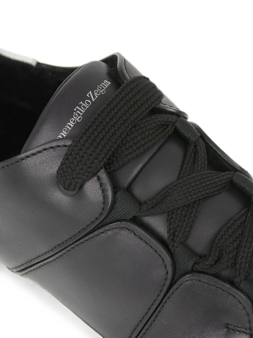 Zegna Tiziano leather sneakers Zwart