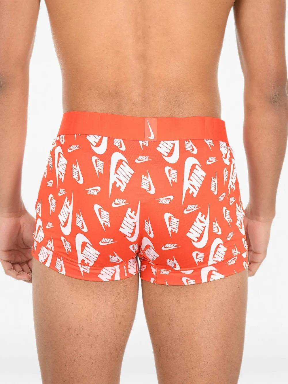 Nike Logo-print Dri-fit Boxers In Orange
