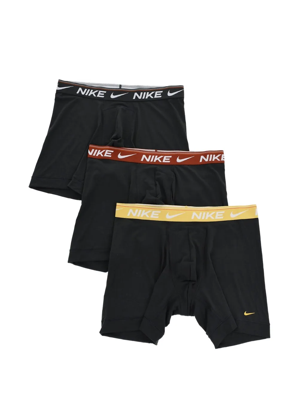 Nike Logo-waistband Boxers (set Of Three) In Black