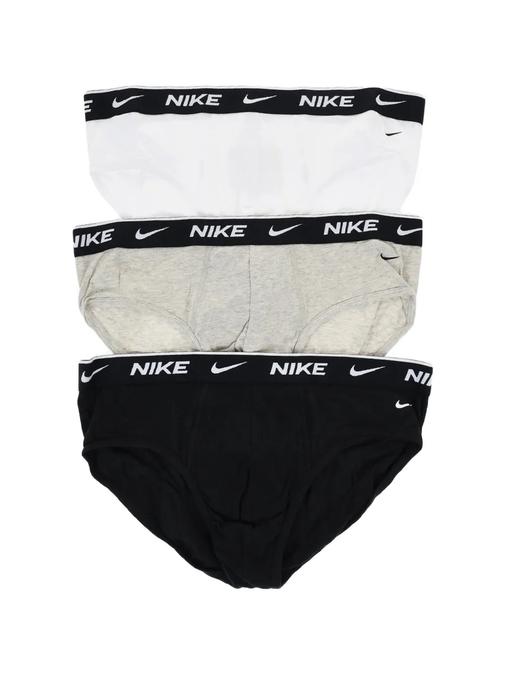 Nike Everyday Cotton Stretch Briefs (set Of Three) In Grey