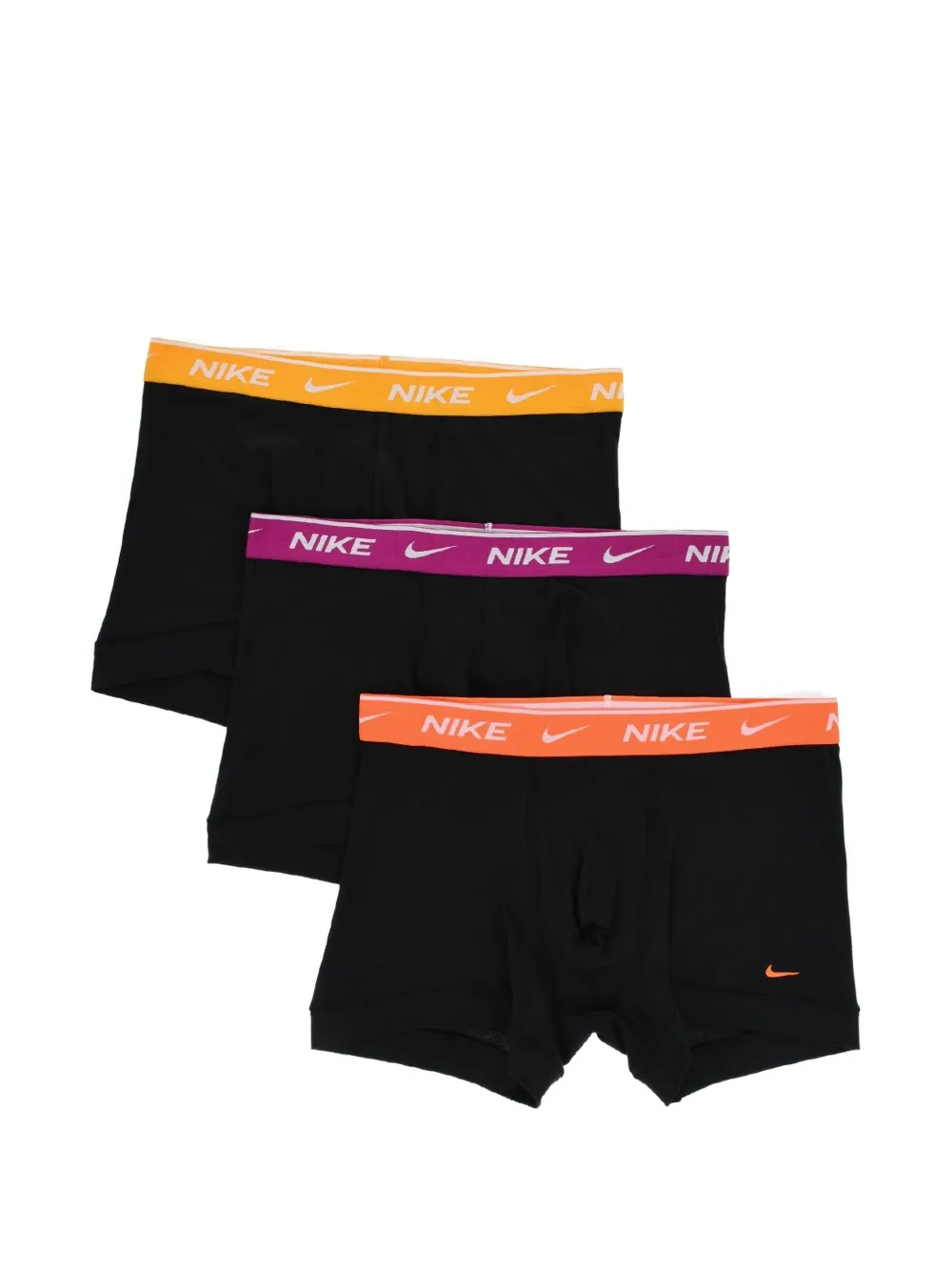 Nike Everyday Cotton Stretch Boxers (set Of Three) In Black