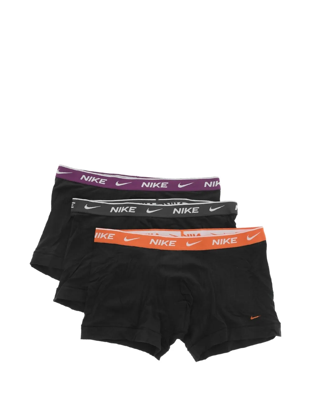 Nike Logo-waistband Boxers (set Of Three) In Black