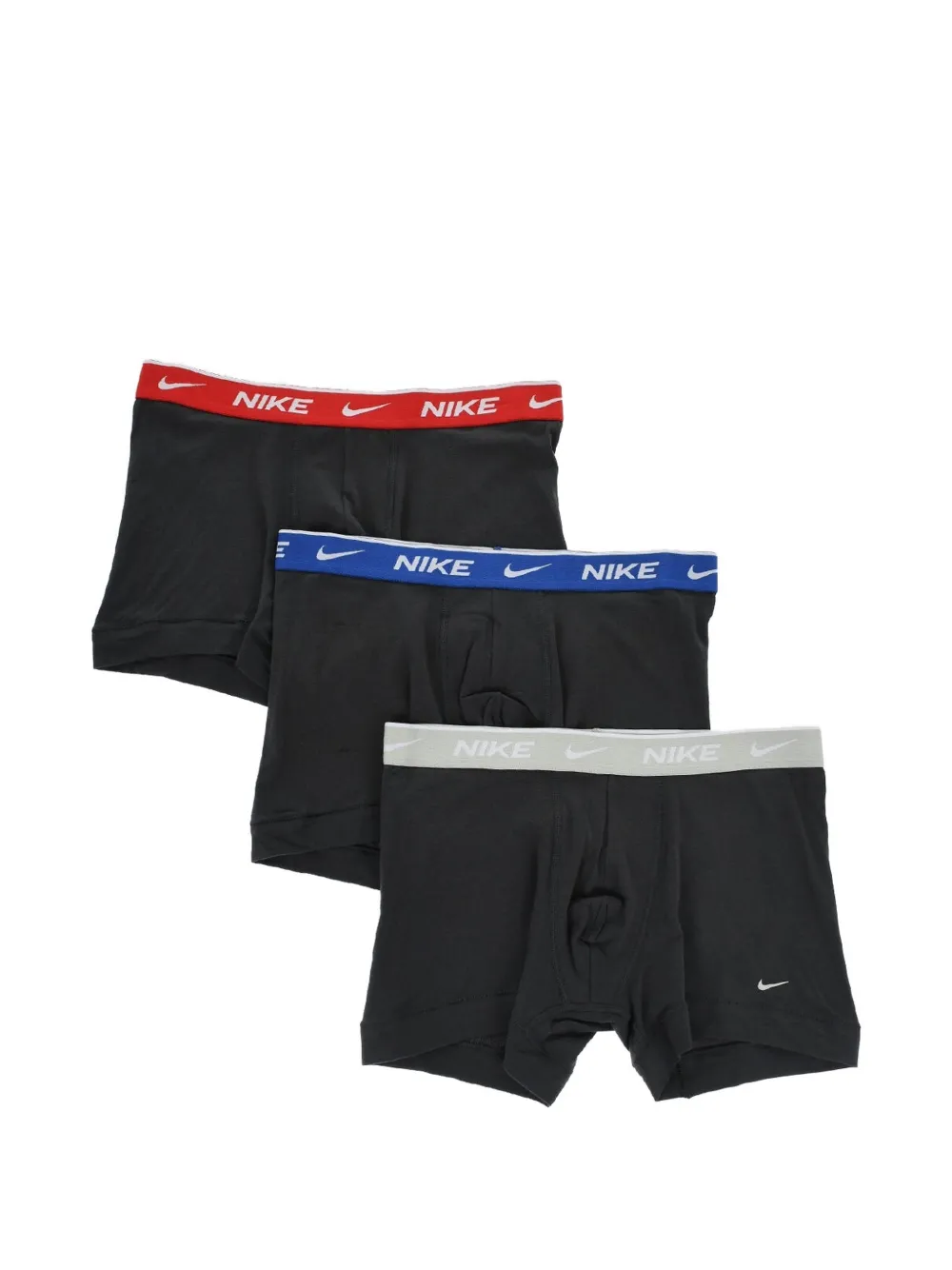 Nike Logo-waistband Boxers (set Of Three) In Black