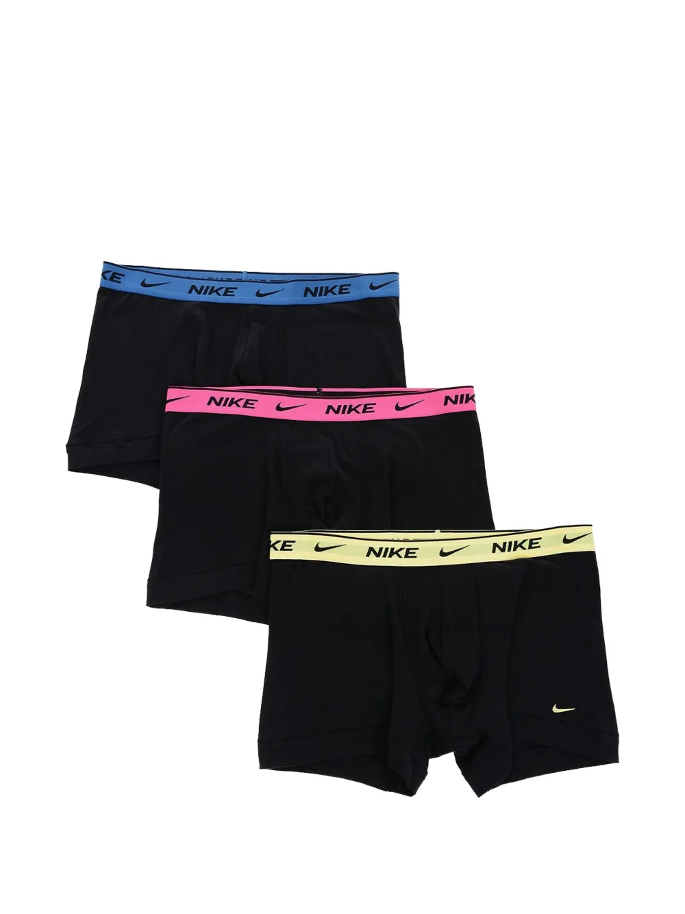 Nike Logo-waistband Stretch-cotton Boxers (set Of Three) In Black