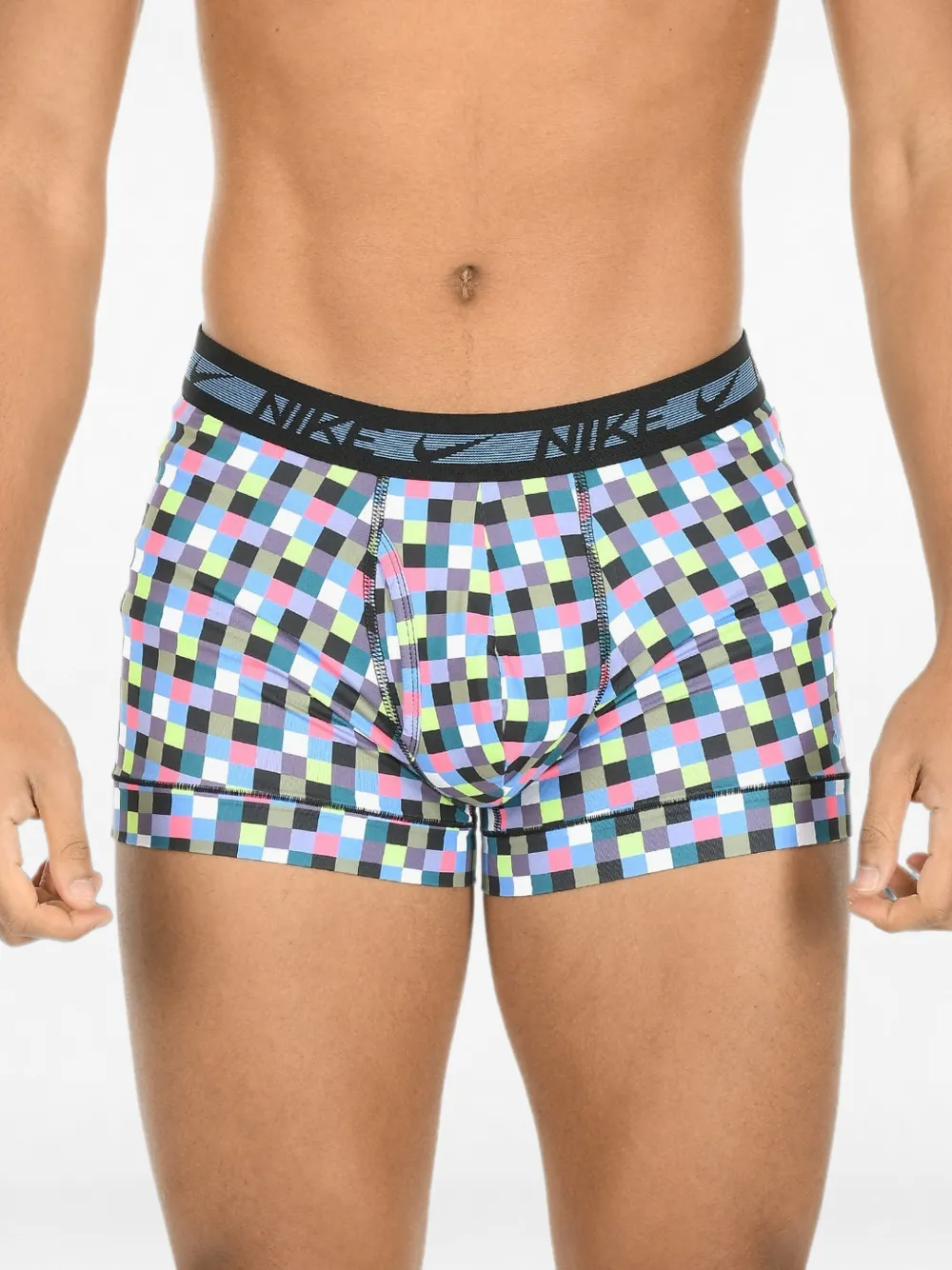 Nike Dri-fit Logo-waistband Boxers In Blue