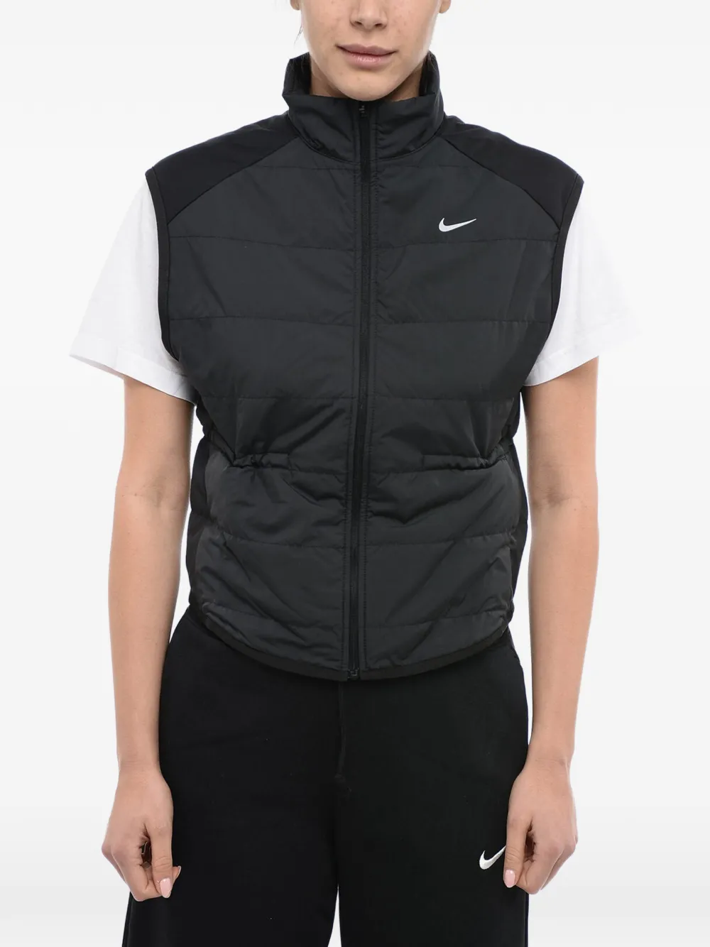 Nike Therma-fit Quilted Gilet In Black