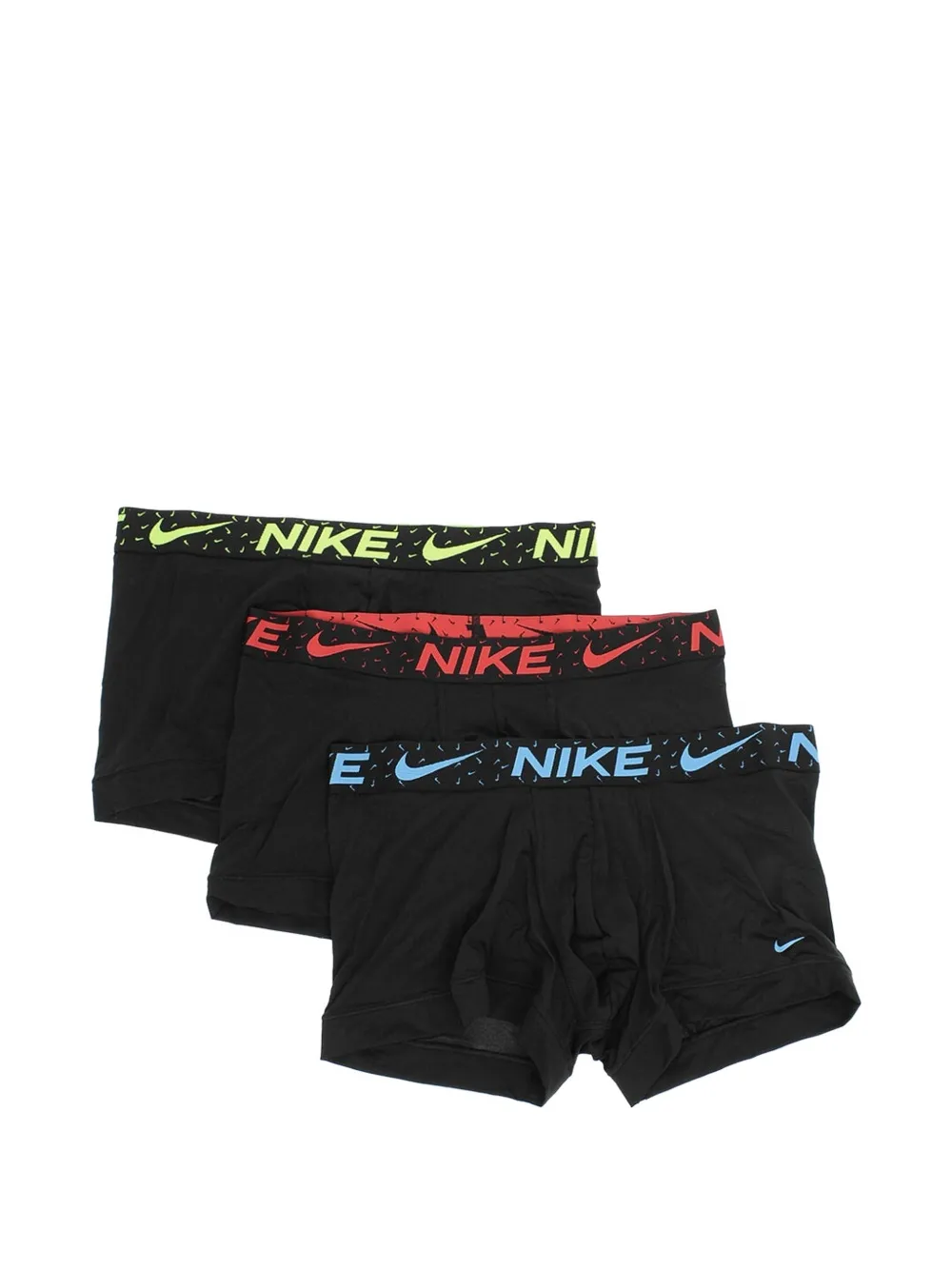 Nike Dri-fit Logo-waistband Boxers (set Of Three) In Black