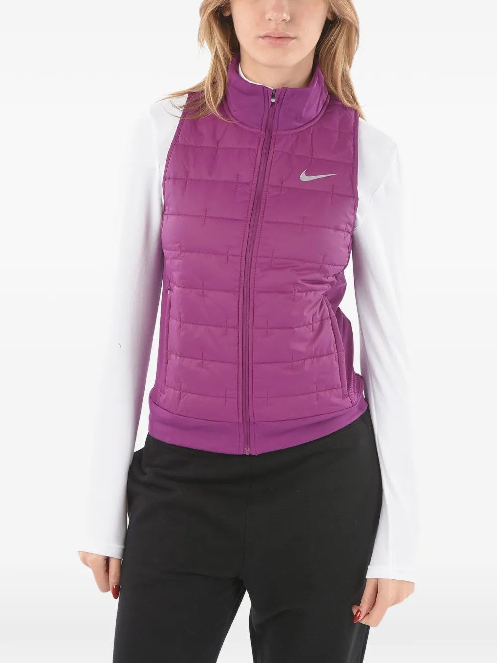 Nike Quilted Gilet In Purple