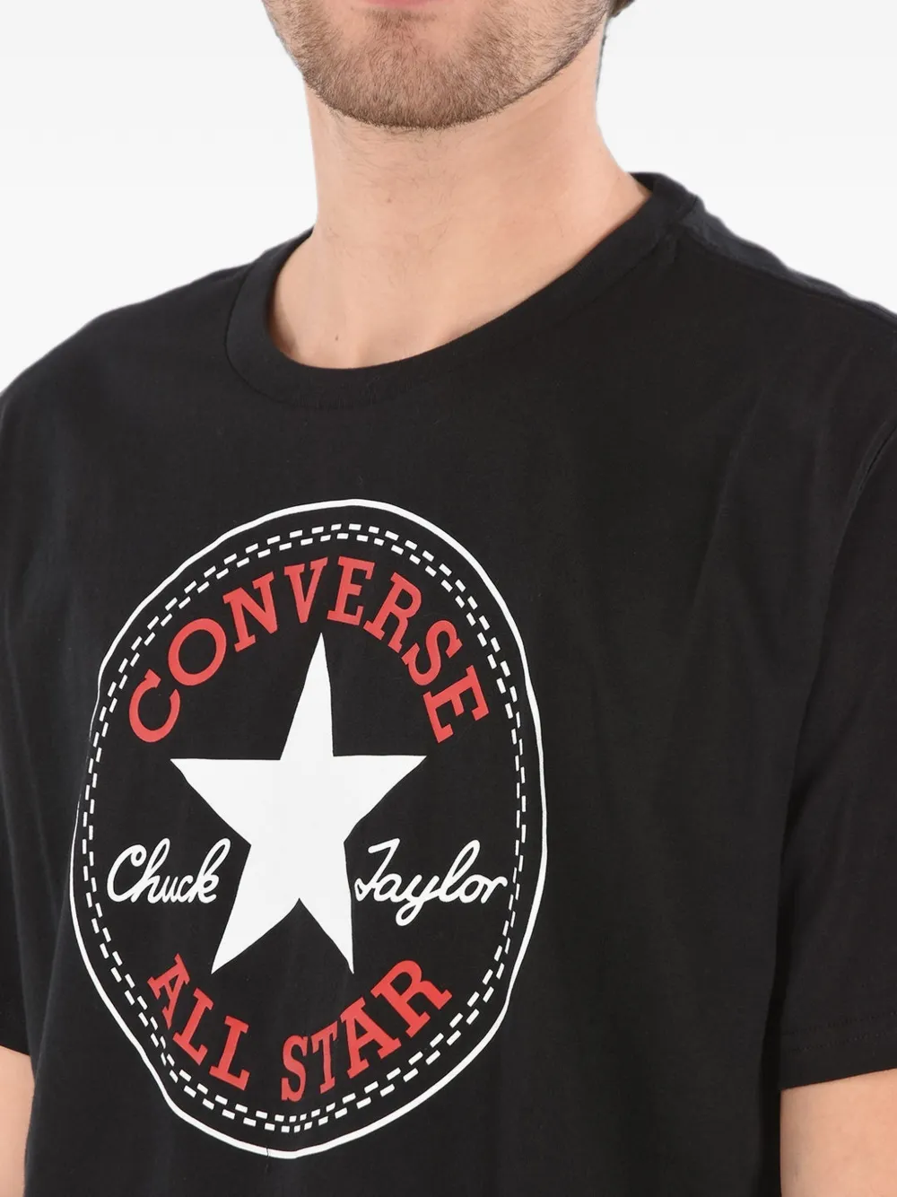 Converse Chuck Taylor logo-print T-shirt Zwart