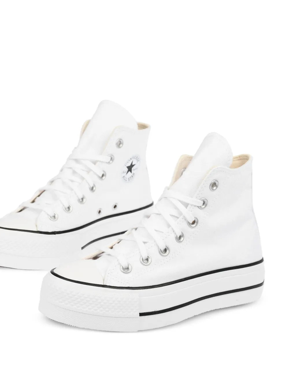Converse Chuck Taylor All Star Lift canvas sneakers met plateauzool Wit