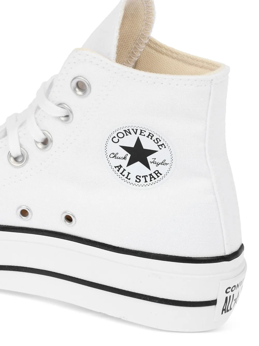 Converse Chuck Taylor All Star Lift canvas sneakers met plateauzool Wit