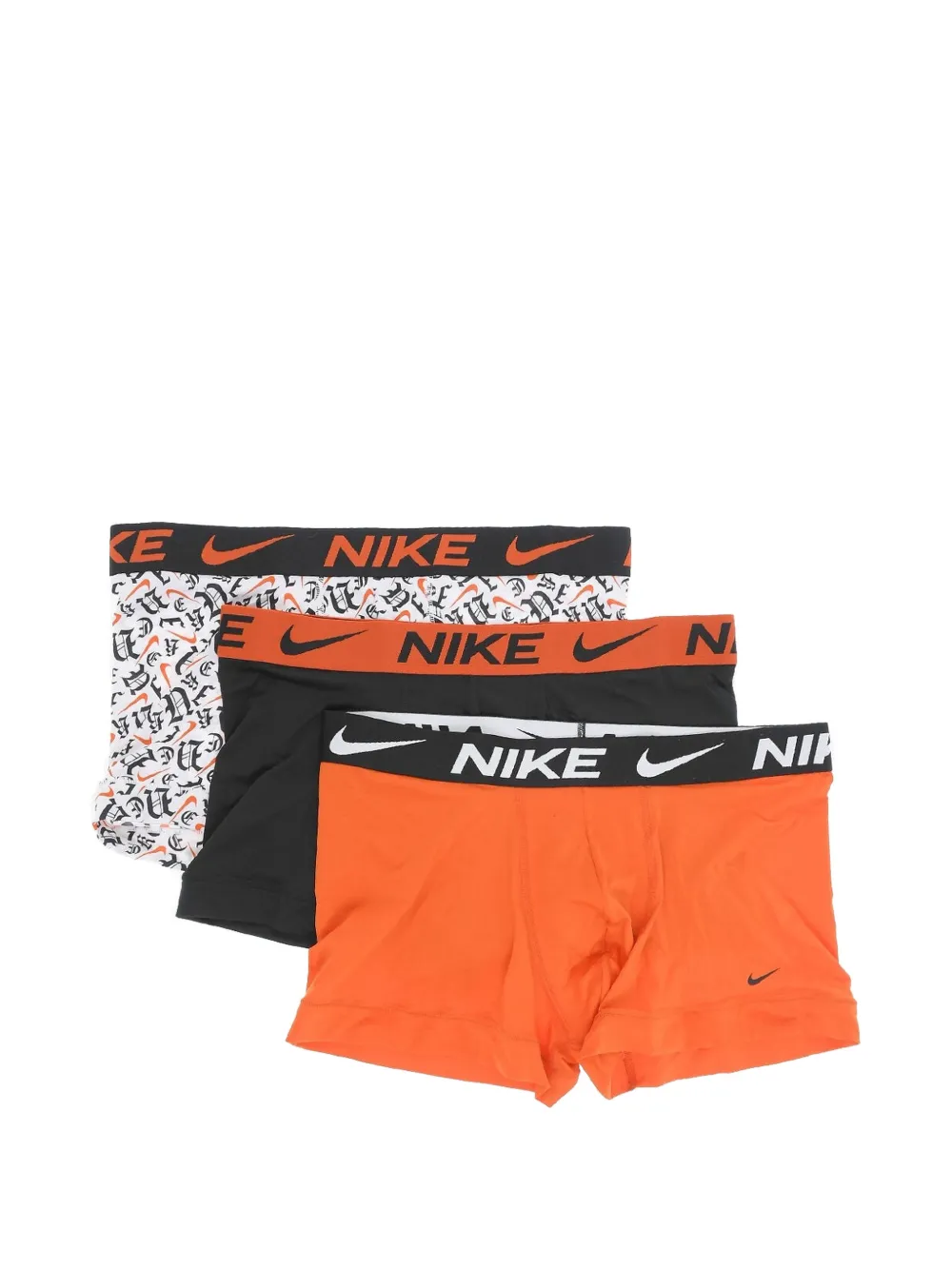 Nike Dri-fit Essential Micro Boxers (set Of Three) In Orange