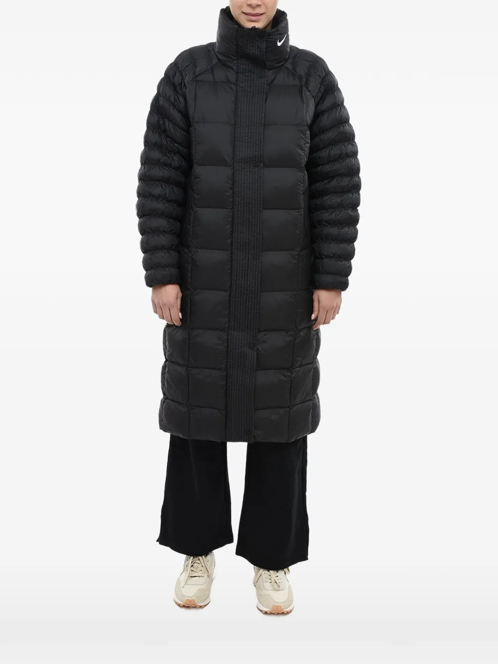 Nike Logo-detail Puffer Coat In Black