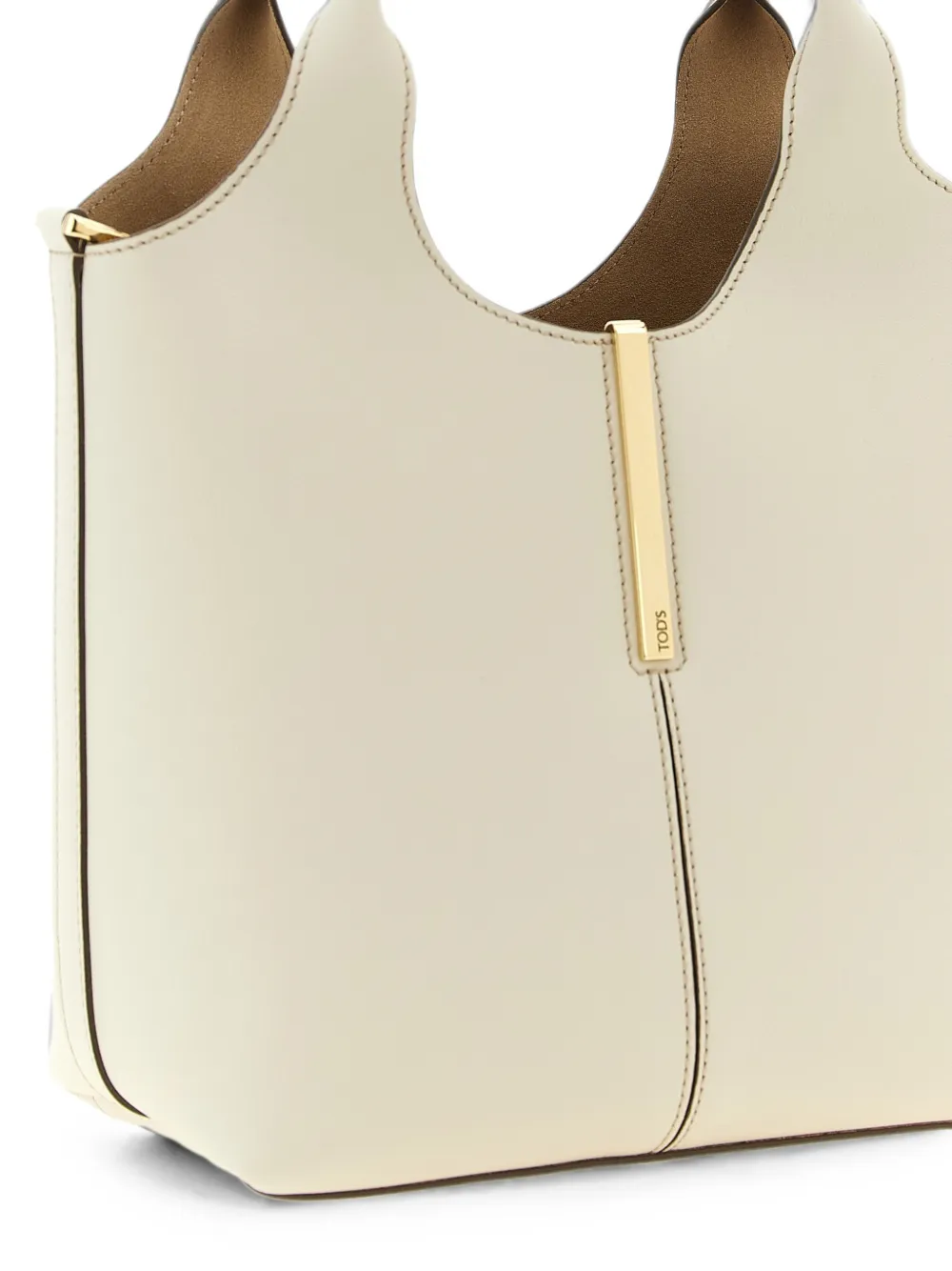 Tod's Shopper met logoplakkaat Beige