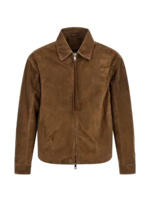 Giorgio Brato Zip Lamb Leather Jacket | Brown | FARFETCH