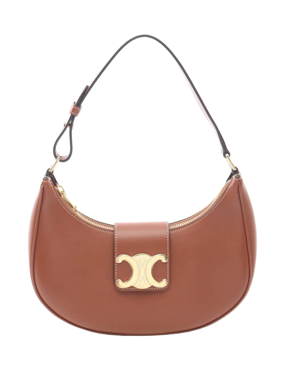Celine Pre-Owned 2000-2026 Medium Smooth Calfskin Triomphe Ava shoulder bag - Brown