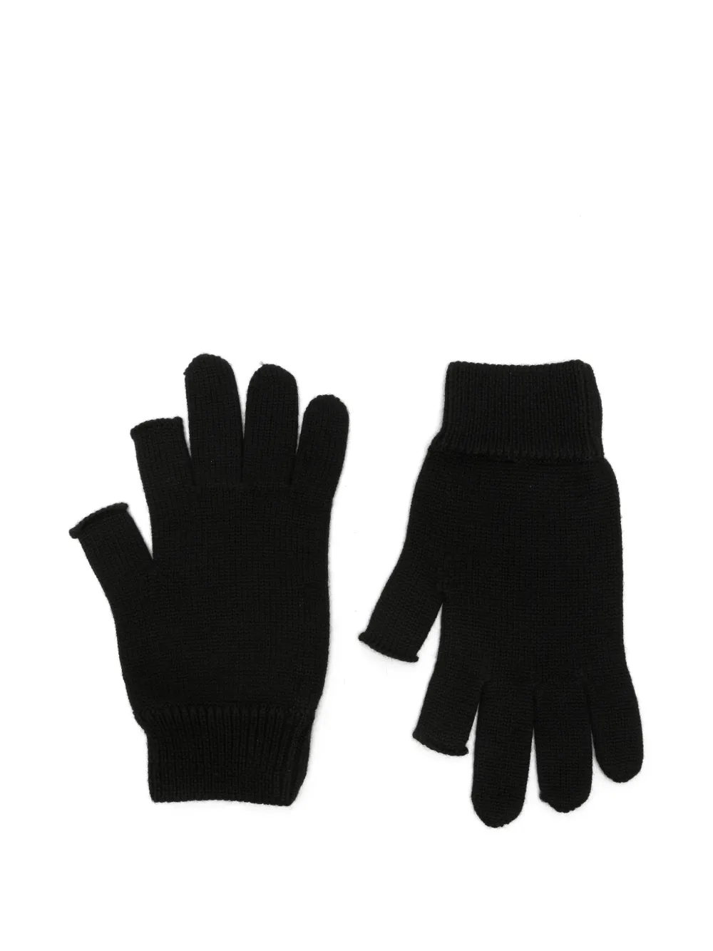 Rick Owens fingerless press-stud gloves - Nero