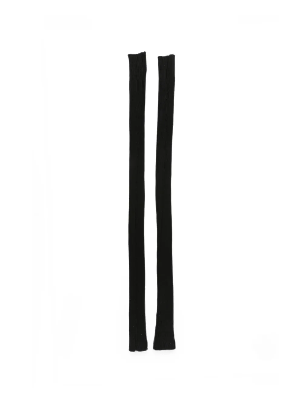 Rick Owens Ribgebreide armwarmers Zwart