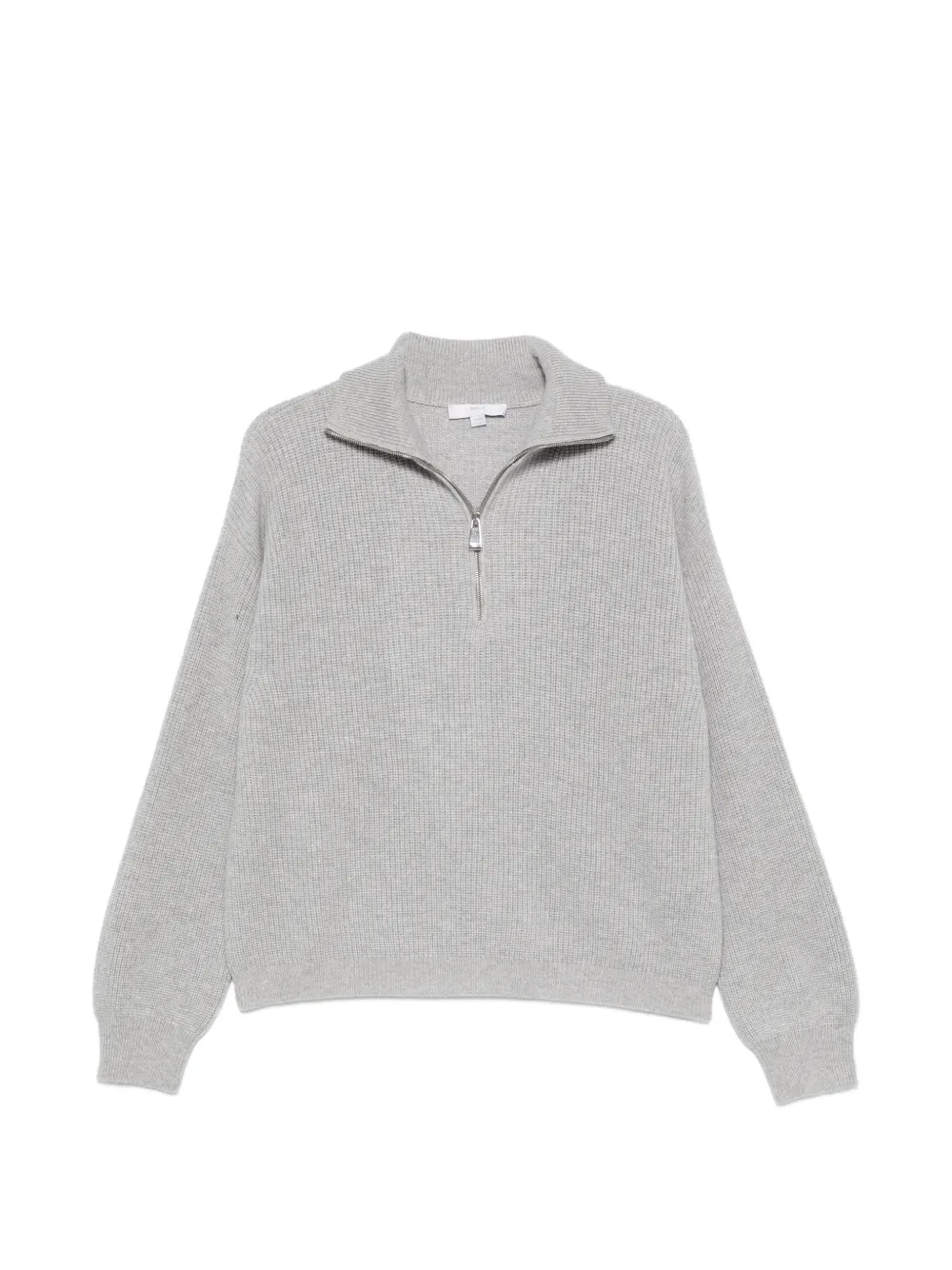 Malo ribbed-knit half-zip sweater - Grau
