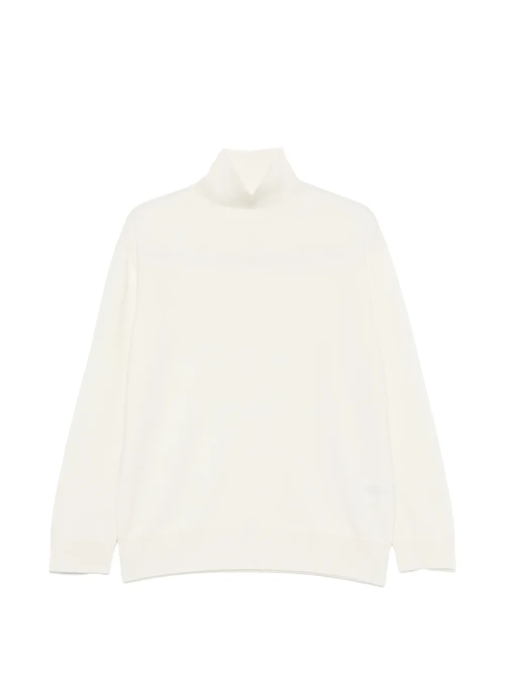 Malo high-neck long-sleeve sweater - Bianco