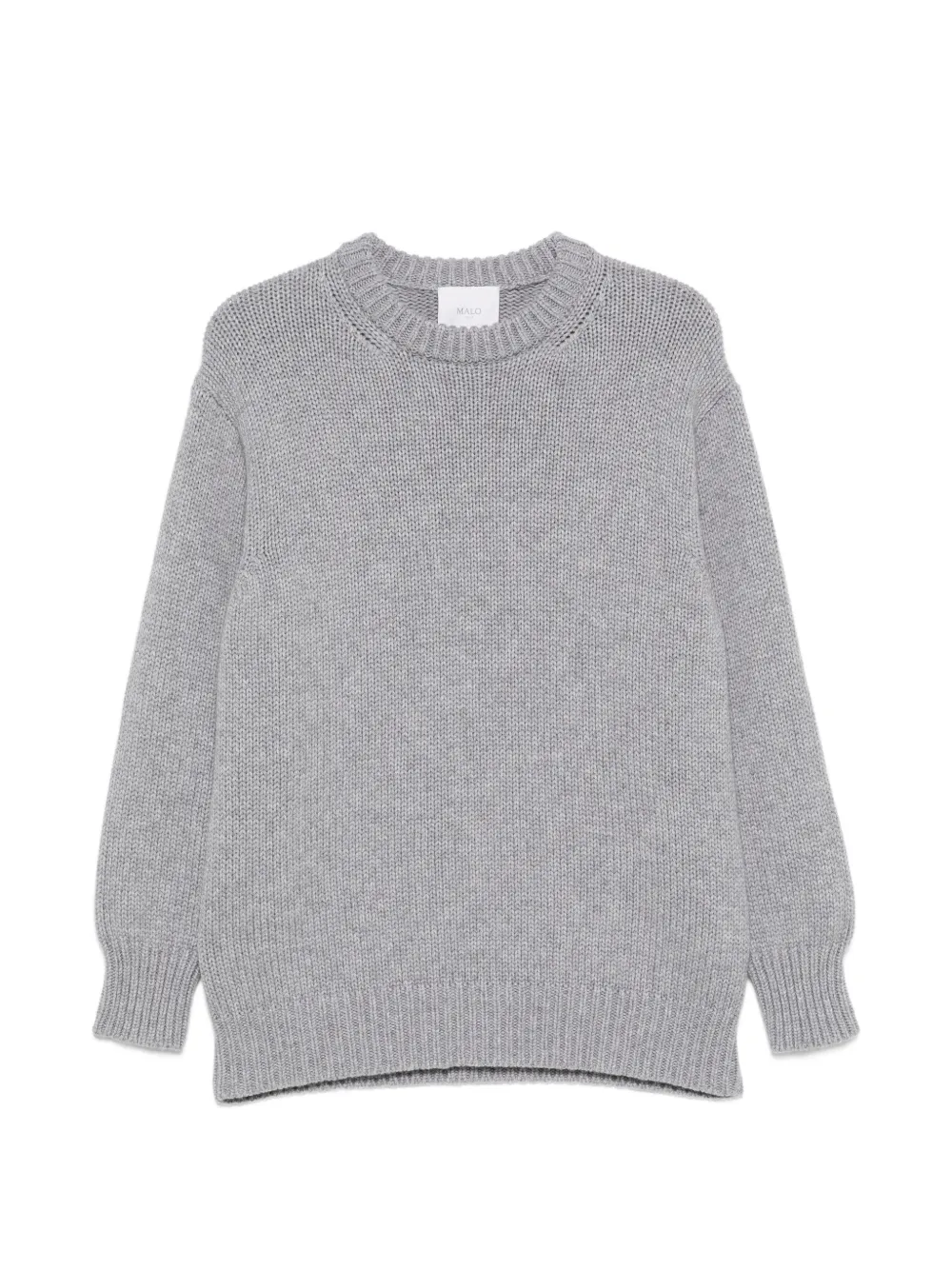 Malo ribbed-knit crew-neck sweater - Grau