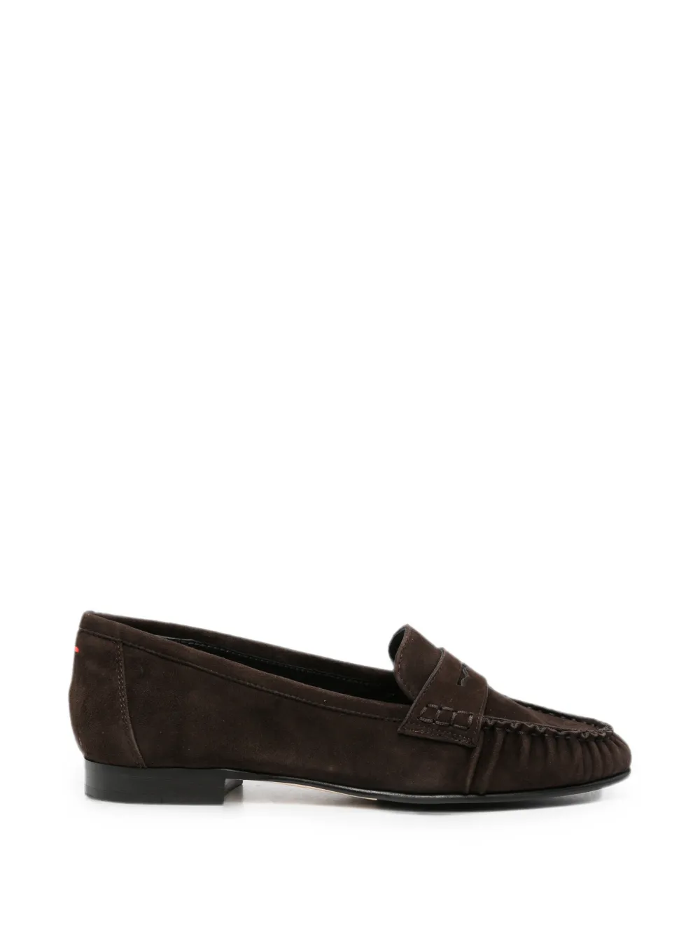 Aeyde Aldous suede penny-slot loafers Bruin