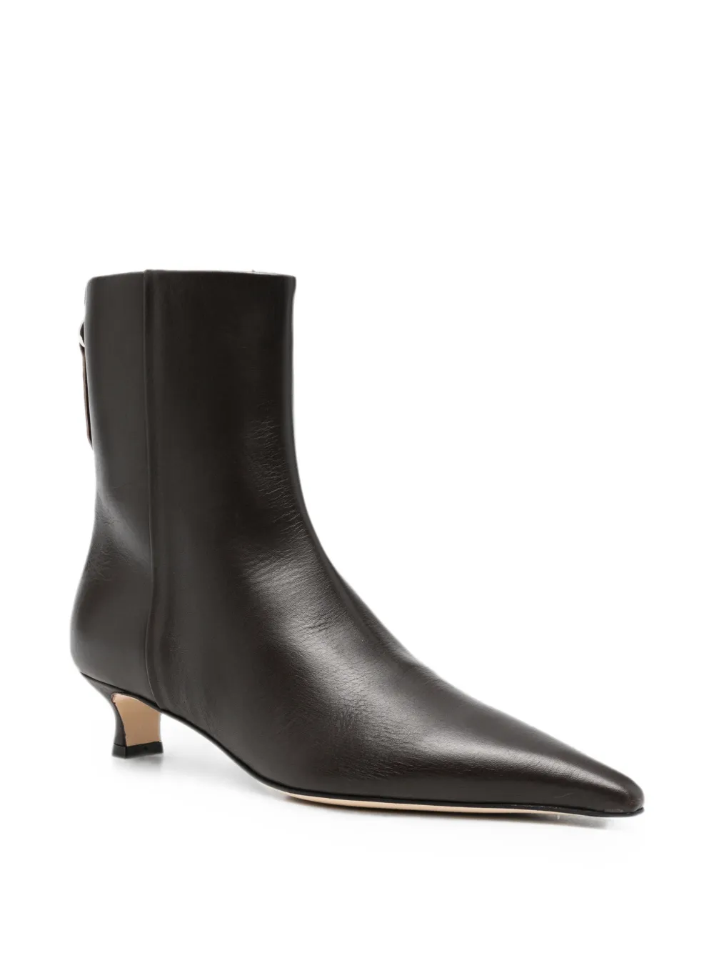 Aeyde Zoe pointed-toe kitten-heel boots Bruin