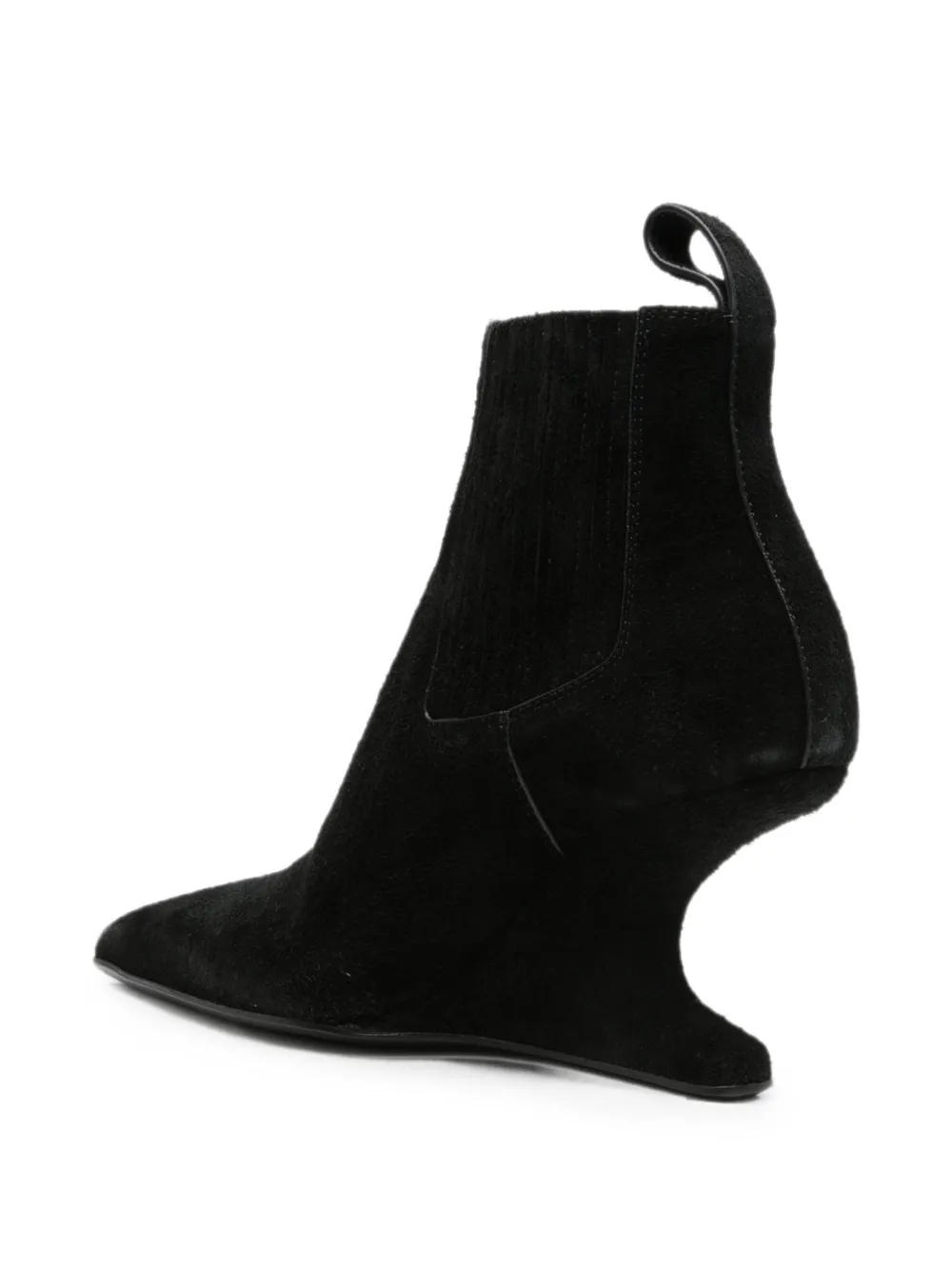 Rick Owens sculptural-wedge ankle boots Zwart