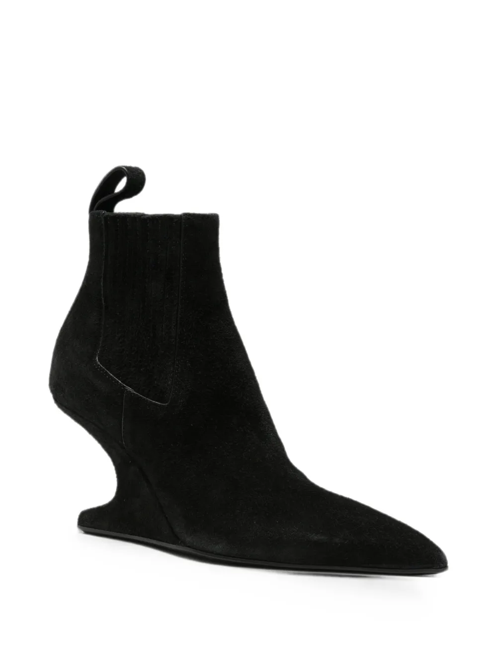 Rick Owens sculptural-wedge ankle boots Zwart