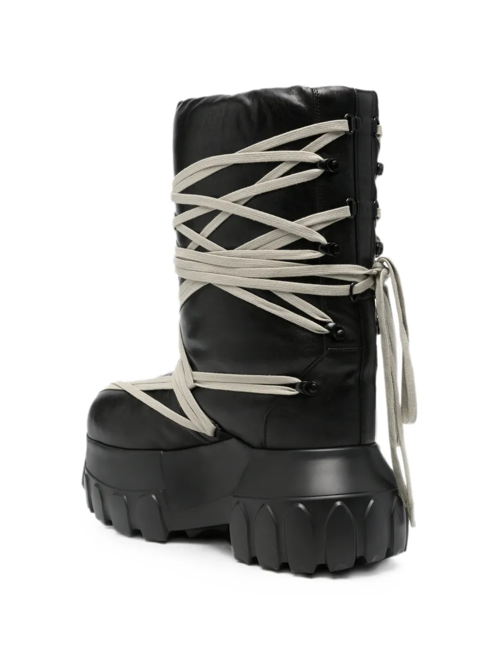 Rick Owens Mega Bumper lace-up boots Zwart