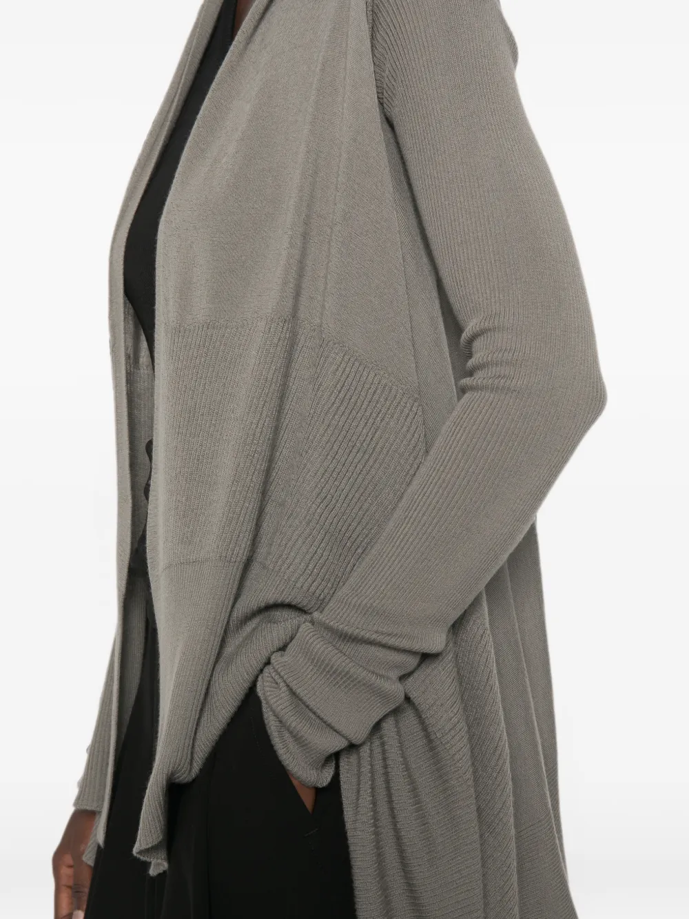 Rick Owens Asymmetrisch vest met lange mouwen Grijs