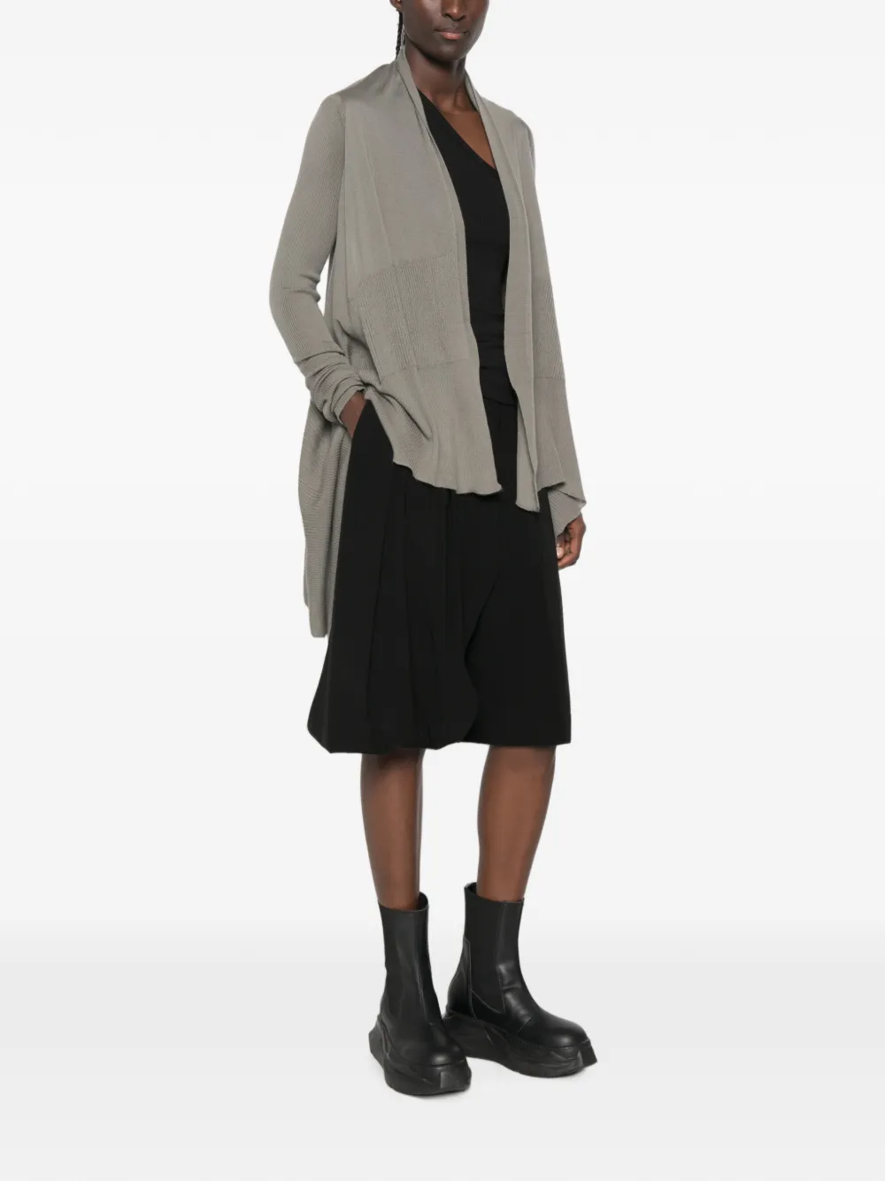 Rick Owens Asymmetrisch vest met lange mouwen Grijs