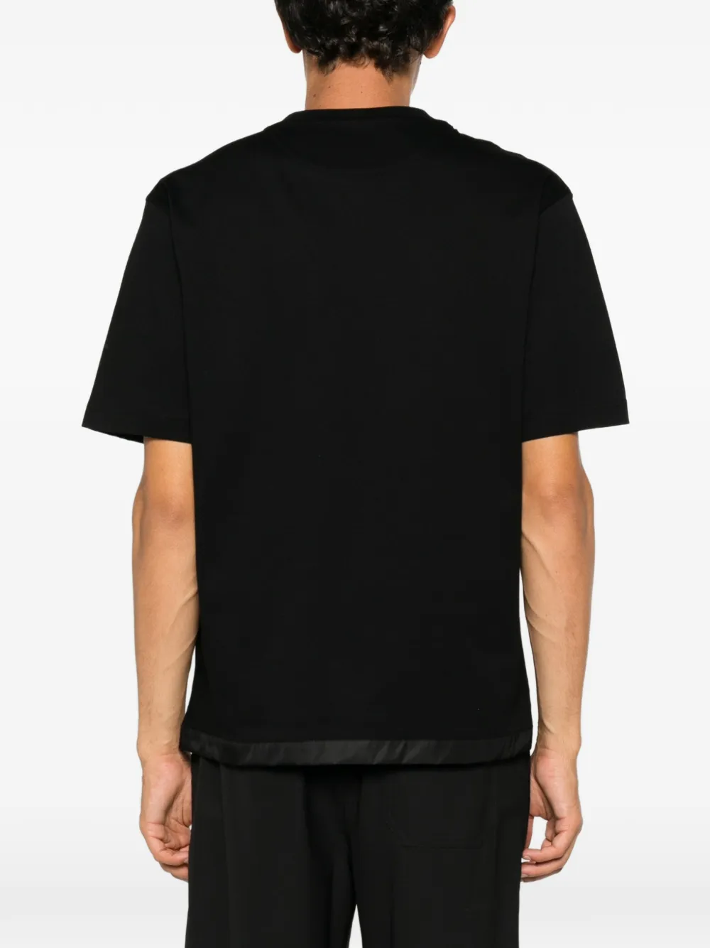 Prada T-shirt met logoplakkaat en opgestikte zak Zwart