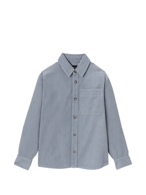 A.P.C. corduroy chest-pocket shirt