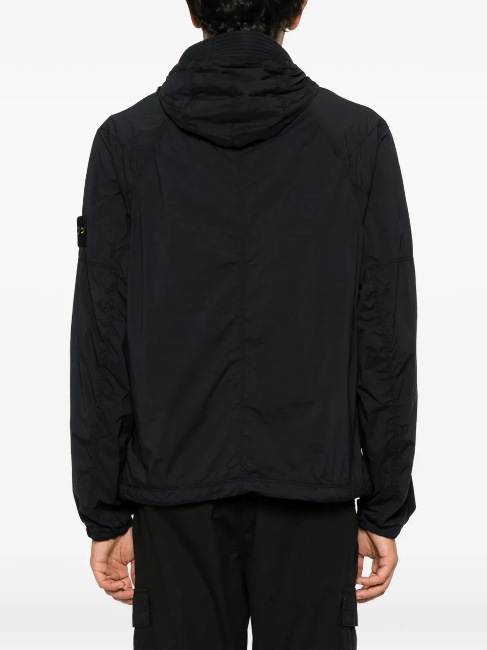 Stone Island Jack met capuchon en logopatch Zwart