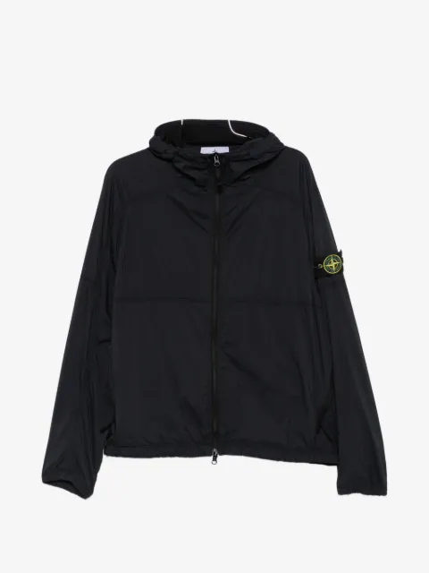 Stone Island logo-patch hooded jacket