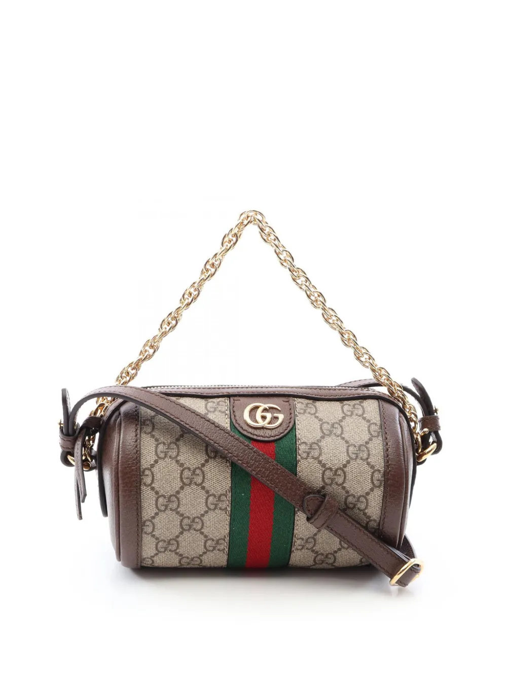 Gucci Pre-Owned Borsa a tracolla Ophidia mini in tessuto GG Supreme con decorazione Web 2000-2015 - Toni neutri