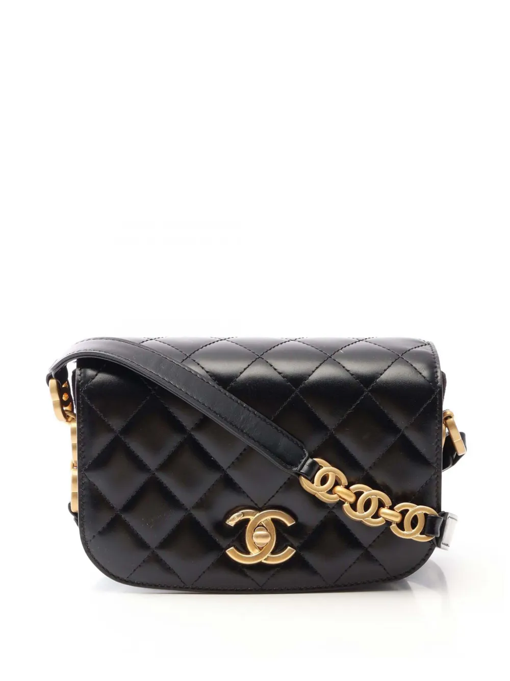 CHANEL Pre-Owned Borsa a tracolla mini trapuntata 2021-2026 - Nero