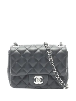 CHANEL Pre-Owned 2019 ミニ スクエア クラシック ラムスキン シングル