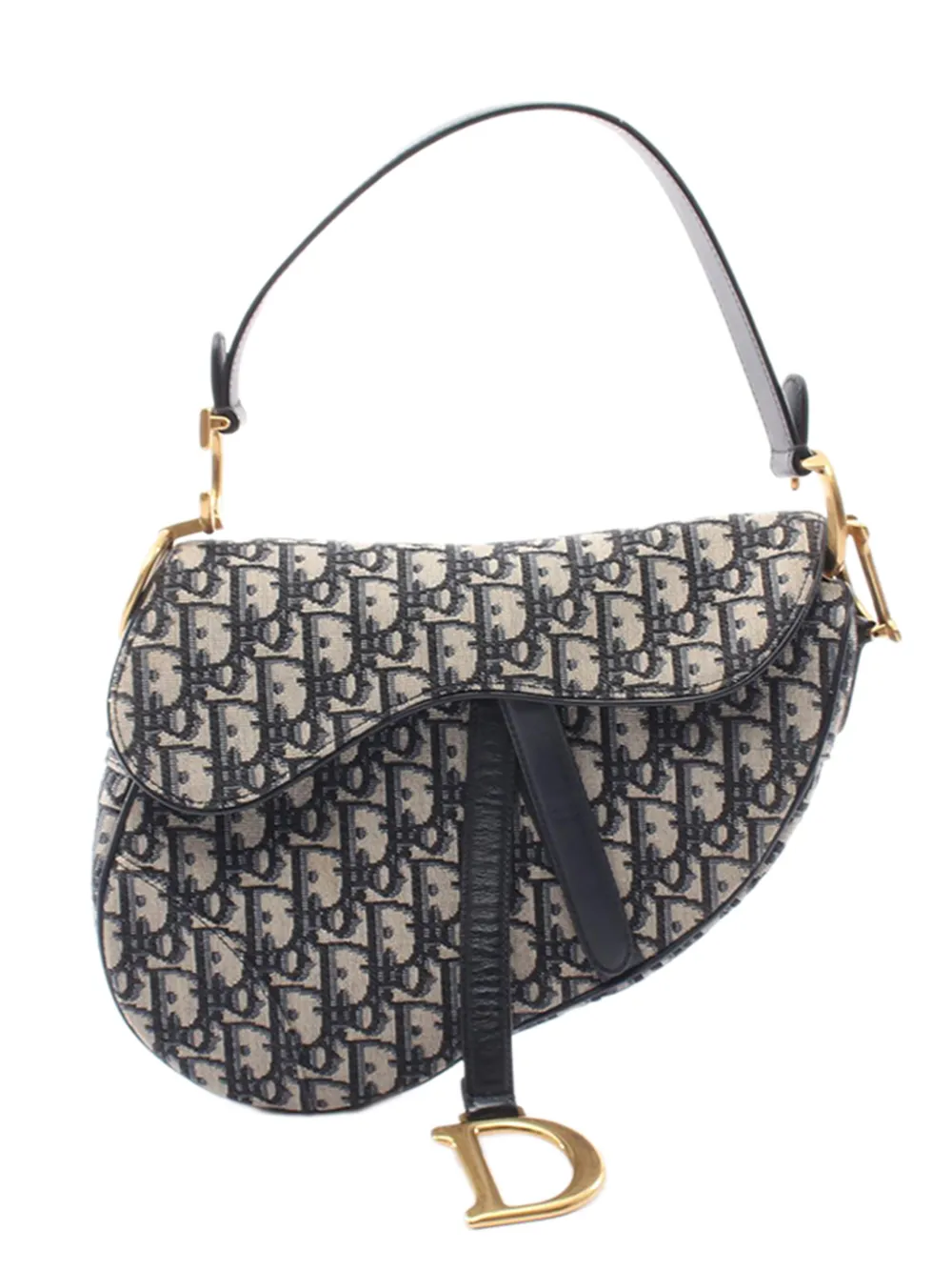 Christian Dior Pre-Owned 2000-2026 Oblique Canvas Saddle Bag shoulder bag - Blue