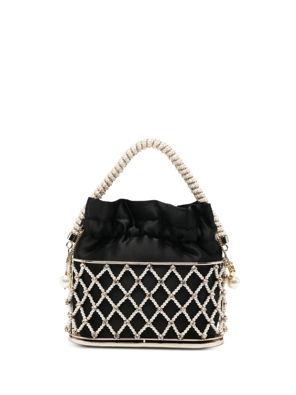 Rosantica Holli Eterea faux-pearl crystal-embellished mini bag - Oro
