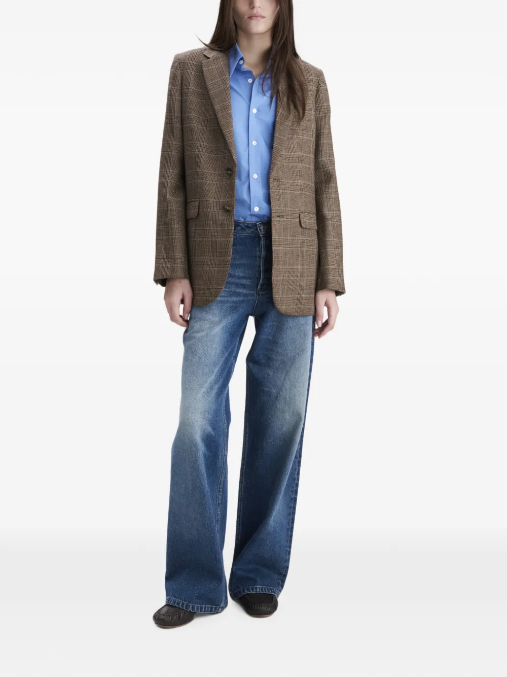 A.P.C. ANNIE BLAZER geruit patroon Bruin