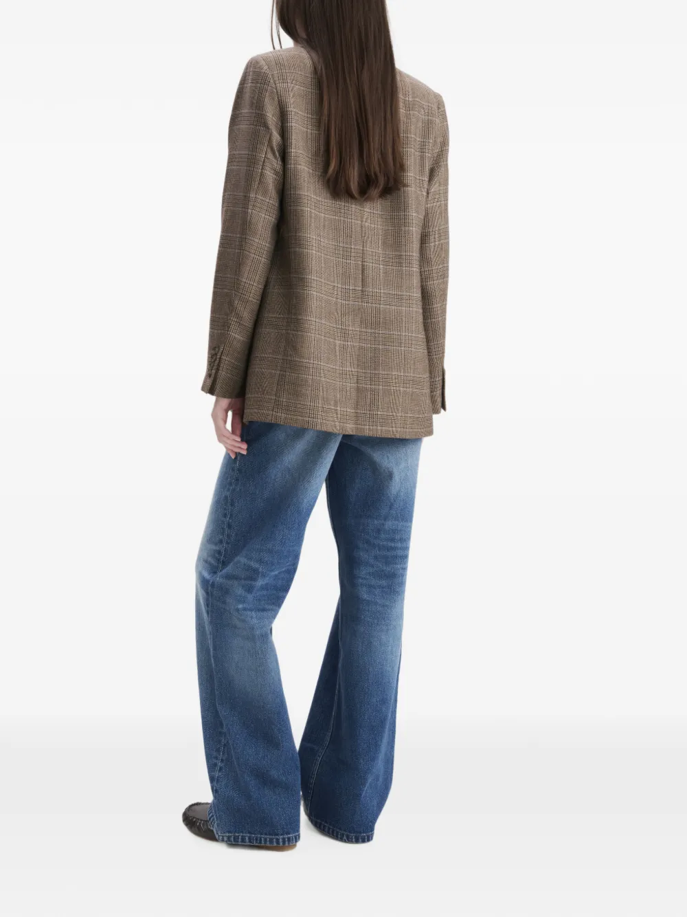 A.P.C. ANNIE BLAZER geruit patroon Bruin