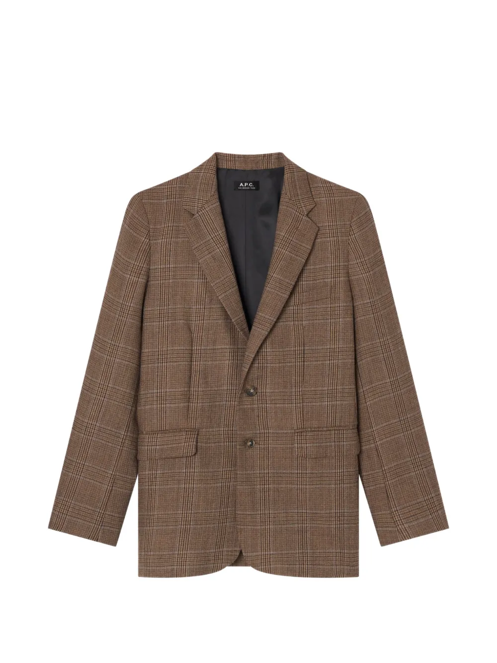 A.P.C. ANNIE BLAZER geruit patroon Bruin